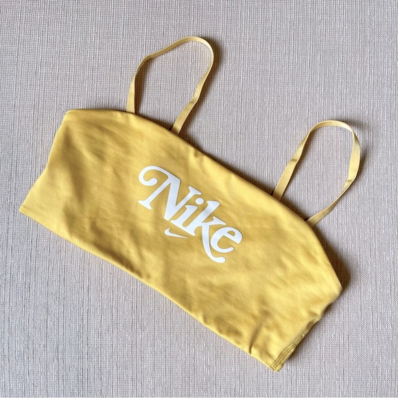 NIKE Retro Femme Bandeau Sports Bra - Mango, Medium - Picture 4 of 9